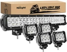 Nilight - ZH003 20INCH 126W Spot Flood Combo Led Bar 4PCS 4INCH 18W. Fixed Price $110.31.
