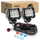 Nilight ZH009 Led Bar 2PCS 18W Spot Off Road Lights With 16AWG. Fixed Price $34.29.