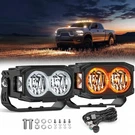 Mictuning 2PCS 4-INCH Rgb Led Pod Lights Flood Driving Fog Lamps For Utv Suv Atv. Fixed Price $131.10.