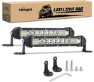 Nilight Slim Bar 2PCS 7 Inch 16LED Single Row Spot Flood Combo Fog Dri. Fixed Price $57.51.