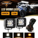 Auxbeam 3" Led Work Light Pods Amber/white For Polaris Rzr Xp 4 1000 Turbo. Fixed Price $54.98.