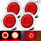 Wahmototin 4PCS Inch Round Led Trailer Trucks Halo Brake Stop Red Light. Fixed Price $74.99.