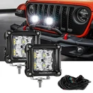 Auxbeam 3" Led Work Lights Cube Pods Driving Lamp For Jeep Wrangler Jk Tj Yj Cj. Fixed Price $79.99.