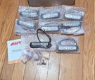 Aspl 8PCS Ultra Slim 12-LED Surface Or Grill Mount Amber / White Strobe Lights.. Fixed Price $55.00.