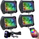 4PCS 4" Inch Led Pods Flood Work Light Bar With Multi-color Chasing Rgb Halo .... Fixed Price $87.68.