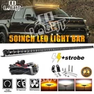 Auxbeam Slim 50" Inch Led Light Bar 6 Modes Amber White Strobe Offroad Driving. Fixed Price $99.19.