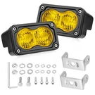 Yellow Led Pods, 3 Inch Flood Cree Fog Lights 40W Small Chase .... Fixed Price $72.58.