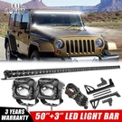 50" 300W Led Light BAR+4" Fog Pods For 07-18 Jeep Wrangler Jk Roof Bracket Kit. Fixed Price $188.99.