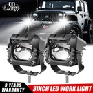 2X 3INCH Led Work Light Flood/spot Pods Driving Fog Lamp Amber/white 4WD Utv Atv. Fixed Price $33.99.
