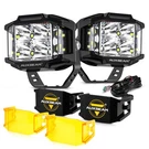 Auxbeam 2PCS 4" Side Shooter Led Work Light Spot Pods Amber Drl Offroad Driving. Fixed Price $144.49.