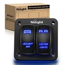 Nilight 2GANG Aluminum Laser Led Bar Rocker 12/24V 5PIN On/off. Fixed Price $46.99.