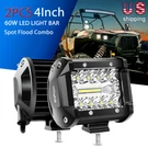 2PCS 4INCH 60W Nilight Led Work Bar Pods Flush Mount Combo Driving Lamp. Fixed Price $24.99.