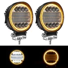 Pair 5"ROUND Led Work Lights Bar Spot Flood For Offroad Driving Fog Lamp Amber. Fixed Price $19.99.