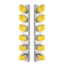 Peterbilt Air Cleaner Bracket W/ Twelve 19 Led Lights & Visors - Amber Lens. Fixed Price $362.99.