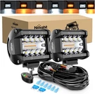 2PCS 4INCH 60W Led Pods Spot Flood Amber White Light Bar Strobe Modes Memory. Fixed Price $73.99.