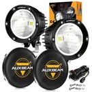 Auxbeam 4 Inch 100W White Spot Led Pods Driving Fog Lights + Black Covers. Fixed Price $109.99.