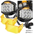 Auxbeam 5"INCH Round Led Work Pods Light Bar Auxiliary Driving Lamp +amber Cover. Fixed Price $163.98.
