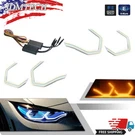 Amber&white M4 Iconic Style Dual-color Angel Eye Kit W/relay Wirings For Bmw. Fixed Price $59.99.