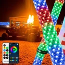 2X 2FT Thick Rgb Led Whip Spiral Chase Lights For Polaris Rzr X4 Can-am Maverick. Fixed Price $135.13.