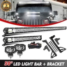 For Jeep Wrangler Jk 52" 1600W Led Light BAR+20"+2PC 4" Pods Mount Bracket Kit. Fixed Price $199.49.