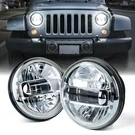 7" Led Round Headlight With Halo Ring For 07-18 Jeep Wrangler. Fixed Price $99.99.