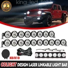 Linkable 42"/52" Laser Led Light Bar Driving For Jeep Wrangler Jk Tj Cj Yj Jl Jt. Fixed Price $1085.70.