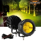 2X Auxbeam 4" Inch Amber Led Work Light Bar Spot Flood Pods Chevy Ford Jeep. Fixed Price $59.98.