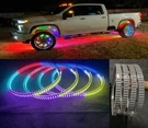 17.5" Double Sided Quad Row Wheel Lights 8 Rolls Chasing For Suv Truck 12V. Fixed Price $448.96.