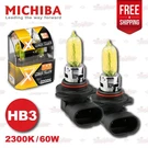 HB3 Michiba 12V 60W 2300K Super Lemon Yellow Halogen Headlight Bulbs Lamps (X2). Fixed Price $19.90.
