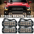 4X Amber 12 Led Car Truck Beacon Warning Hazard Flash Strobe Light. Fixed Price $16.14.