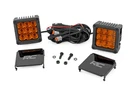 Rough Country 4 Inch Led Amber Light Pods Square Drl Pair. Fixed Price $259.95.