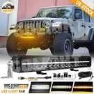 Newest 21"INCH Led Light Bar With Amber Drl 72W Flood Spot Combo Offroad Suv Atv. Fixed Price $138.88.
