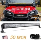 Auxbeam 52'' 288W 28800LM Straight Dual Row Led Light Bar 5D Spot Jeep Ford. Fixed Price $155.99.