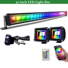 52 Inch Rgb 300W Led Light Bar Spot Flood Offroad Fit For Chevy Jeep Truck. Fixed Price $259.99.