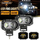 Auxbeam 4" Inch Led Work Light Flood Pods & Black Shield Cover Truck Pickup Suv. Fixed Price $93.99.