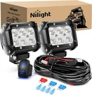 Nilight Led Pods 4INCH 2PCS 18W Flood Fog Bar With Te Connector Wire. Fixed Price $32.99.