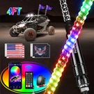 2PCS 4FT Rgb Led Whip Light, Remote & App Control W/diy Chasing Patterns Stop Tu. Fixed Price $199.99.