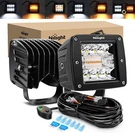 Nilight 2PCS 42W Led Pods 3INCH Cubes Amber White Strobe 6 Modes Memory. Fixed Price $59.55.