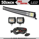 Led Driving Lights 50 288W Curved Spot Flood + 2X 4INCH Fog Lamp Wiring Kit. Fixed Price $99.99.
