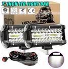 2X 7INCH 800W Led Work Light Bar Flood Spot Combo Fog Lamp Offroad Driving +wire. Fixed Price $31.34.