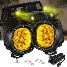 Auxbeam 4" Amber Led Pods Work Light Driving Fog Lamp For Jeep Wrangler Jk Tj Cj. Fixed Price $84.99.