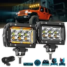 2X Led Flood Pods White&amber Offroad Driving Fog Lights For Truck Atv Suv. Fixed Price $59.90.
