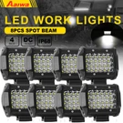 8X 4INCH Led Work Light Bar Quad Row Pods Spot Driving For Jeep 4X4 Atv Suv. Fixed Price $59.84.