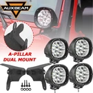 Auxbeam Pair 4" Led Fog Lights + A-pillar Mount Bracket For Jeep Wrangler Jl. Fixed Price $199.99.