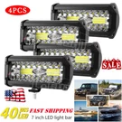 4PCS 7INCH 20000LM Led Work Light Bar Flood Spot Offroad Fog Driving Truck Suv. Fixed Price $28.12.