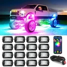 Mictuning C2 Max Rgb+ic Chasing Color Rock Lights Kit 12-24 PODS,IP68 Waterproof. Fixed Price $122.39.