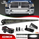 Fit Dodge Ram 2010-2019 42" Led Projector Light Bar Combo+bumper Brackets+wiring. Fixed Price $115.98.