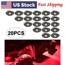 20 Pods Led Rock Lamp Red Light For Jeep Off-road Truck Under Body Trail Rig Bar. Fixed Price $58.72.