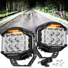Auxbeam Pair 5" 168W Round Led Work Light Bar Pods Driving Fog For Jeep Wrangler. Fixed Price $187.99.