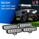 Nilight Single Row 18W Led Bar Spot Beam Fog Driving Lamps Off Road Atv X4. Fixed Price $32.99.